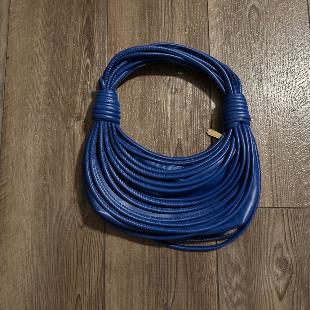 Stylish Blue Leather Handbag